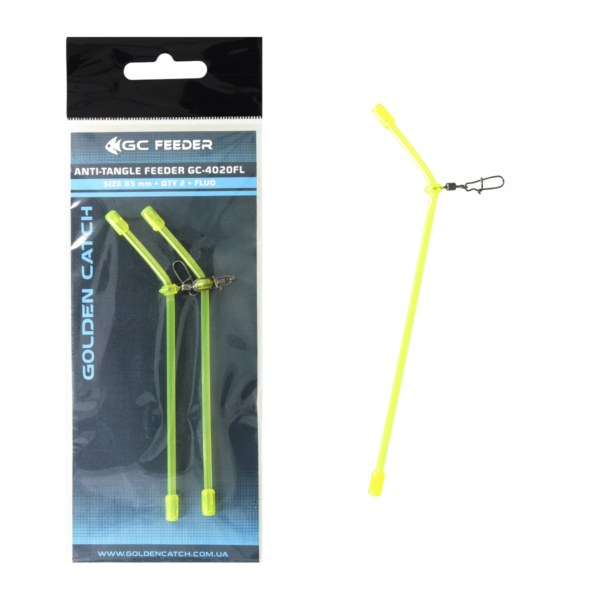golden catch anti tangle feeder 4020fl 85mm fluo 2pcs