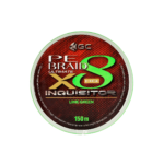 golden catch braided line inquisitor pe x8 150m lime green 0 6