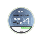 golden catch braided line sprinter pe x4 150m lime green 1 5
