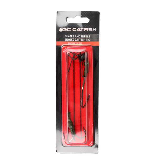 golden catch catfish rig single and treble hooks 8 0