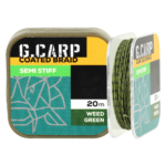 golden catch g carp coated braid semi stiff 20m 25lb weed green