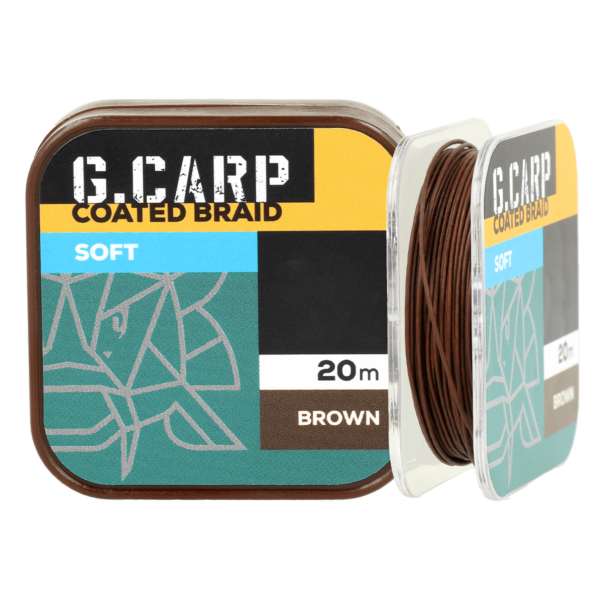 golden catch g carp coated braid soft 20m 35lb brown