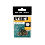 golden catch g carp shock bead rubber 6mm 24psc khaki