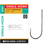 golden catch hook single worm 1234bn 1 6pcs