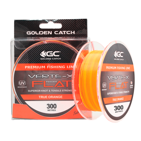 golden catch nylon line verte x flat 300m true orange 0 234mm