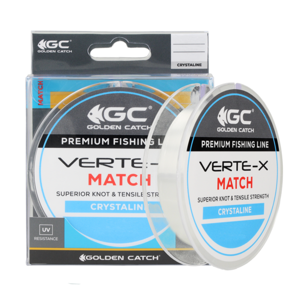 golden catch nylon line verte x match 150m crystaline 0 234mm