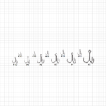 golden catch treble hook 3036bn 8 6pcs