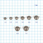 golden catch tungsten dismountable sinker natural 1 0g 5pcs