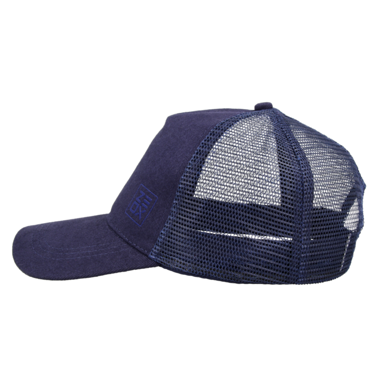 zeox cap trucker minimal with mesh blue