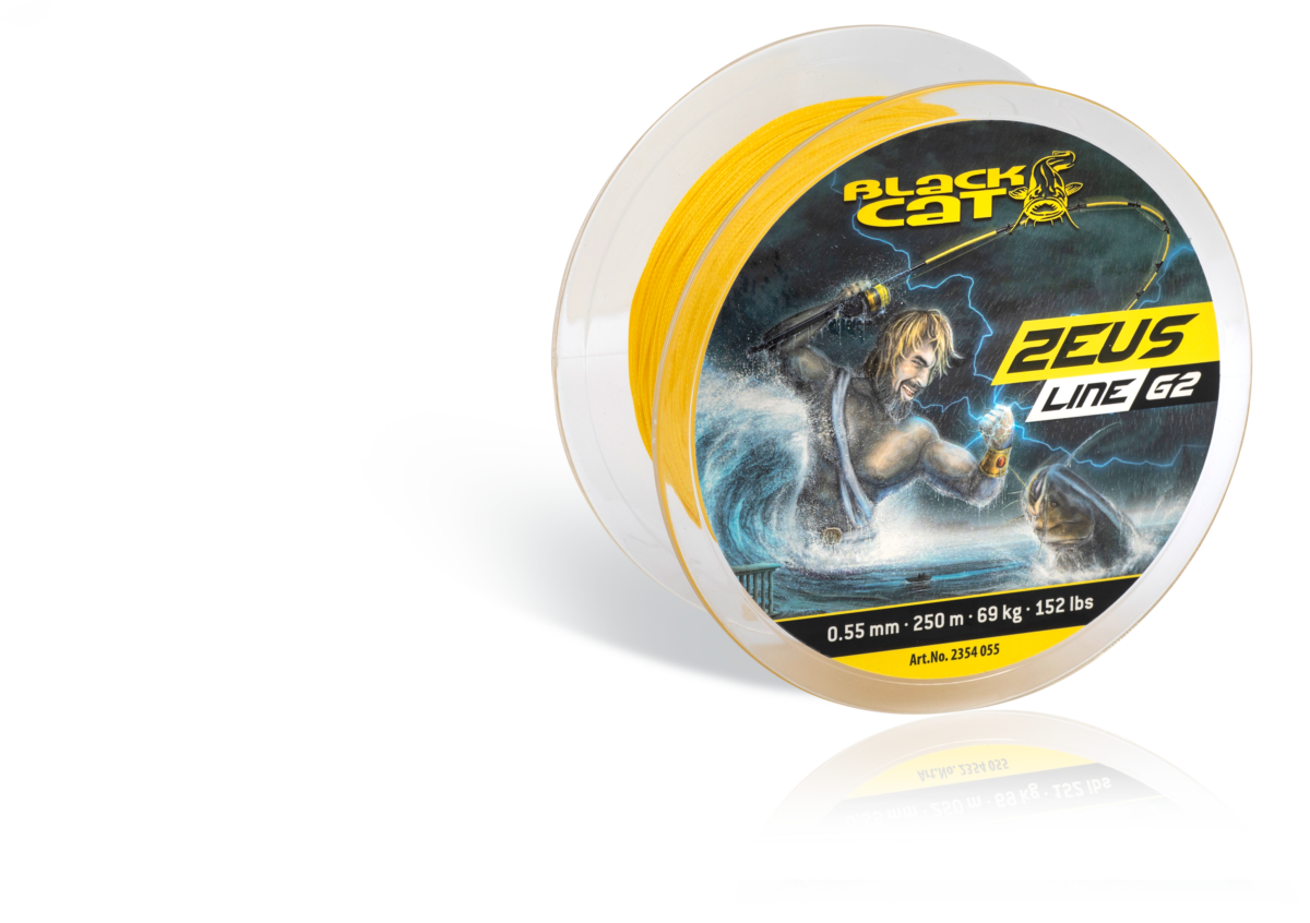 0 55mm black cat zeus line g2 250m 69kg 152lbs yellow