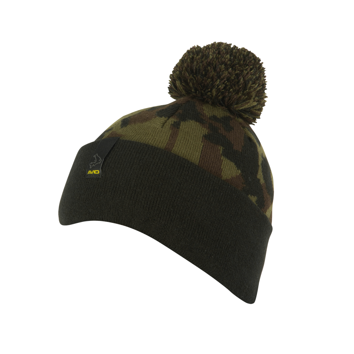 avid black and camo bobble hat