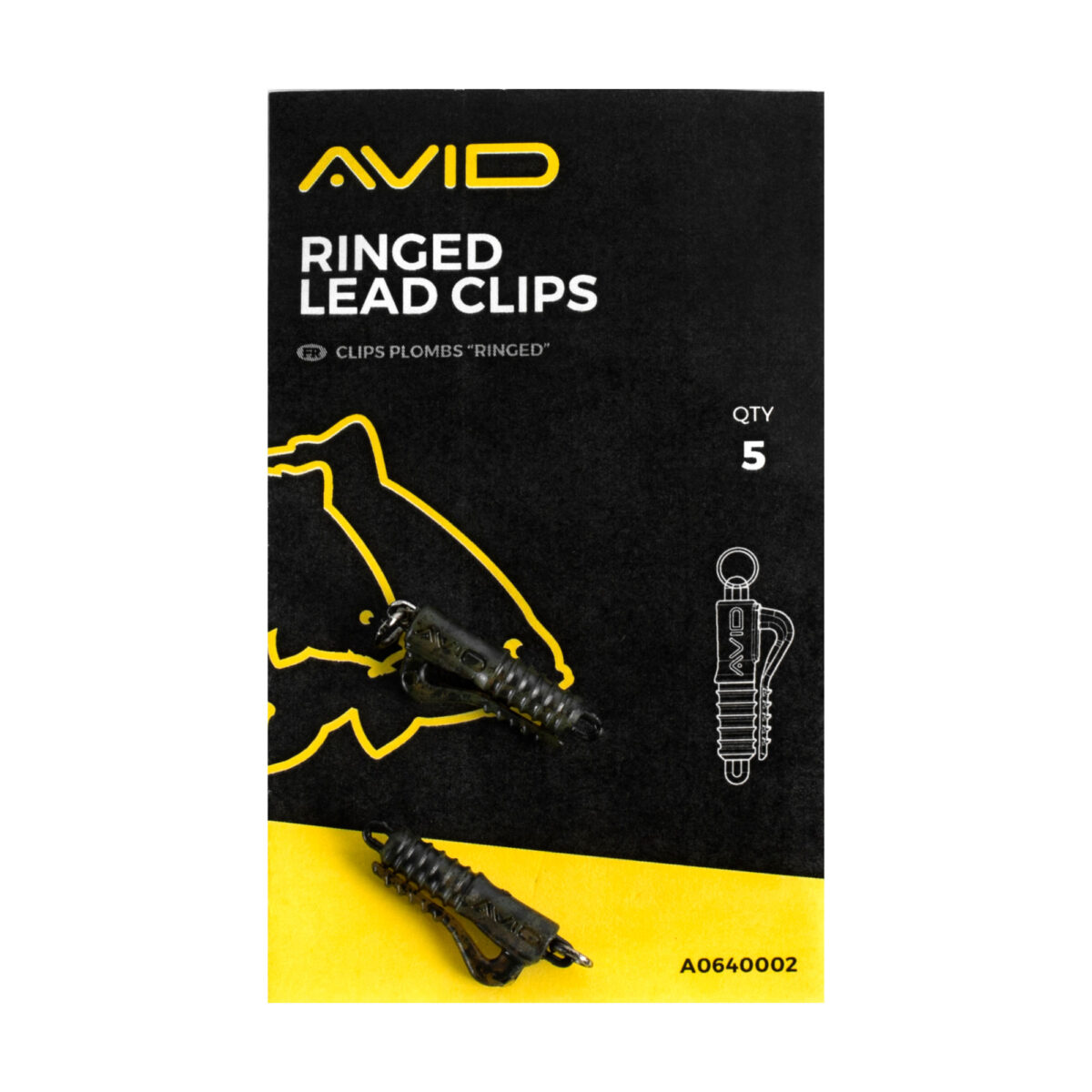 avid terminal tackle   ringed lead clip