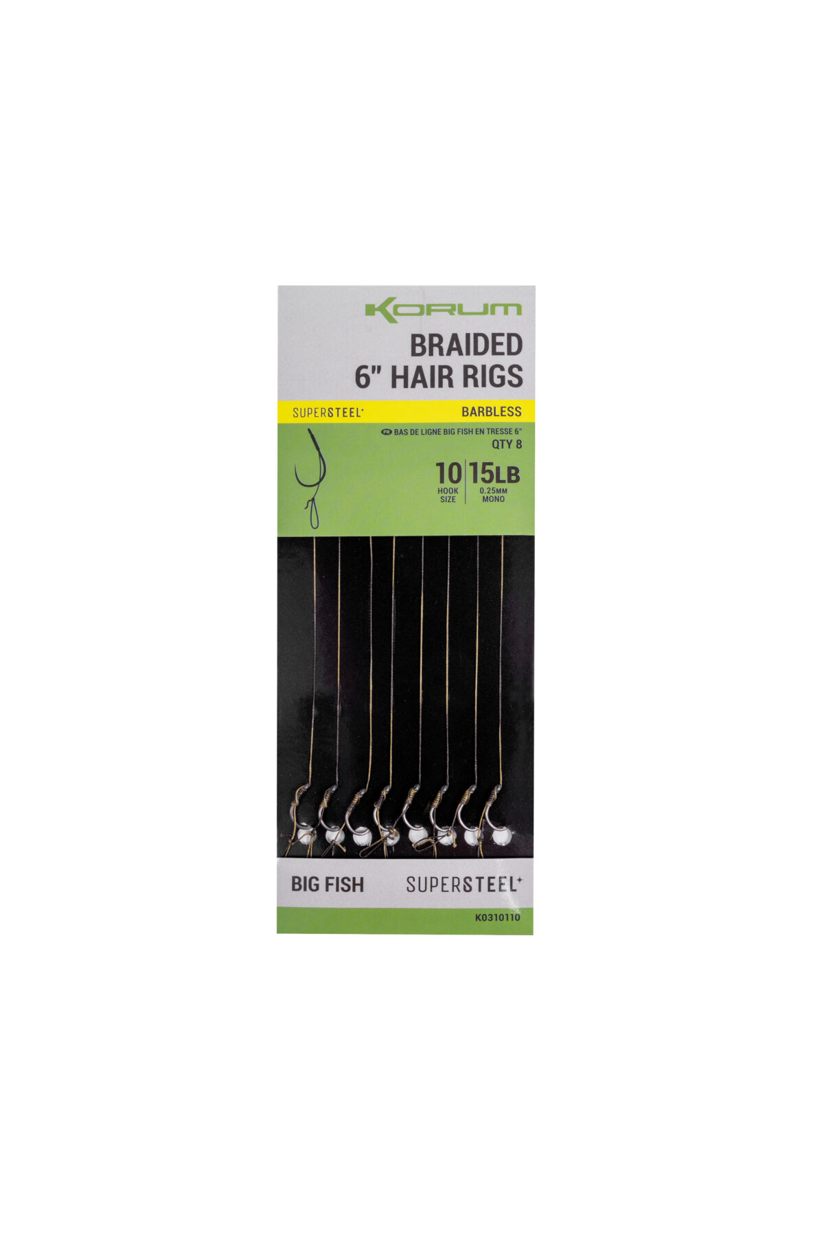 big fish braided hair rigs 6 size 10 barbless