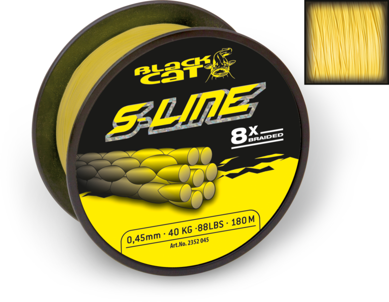 black cat 038mm s line l 250m 40kg 88lbs yellow