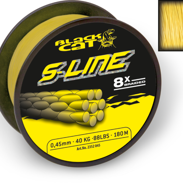 black cat 042mm s line l 250m 45kg 99lbs yellow