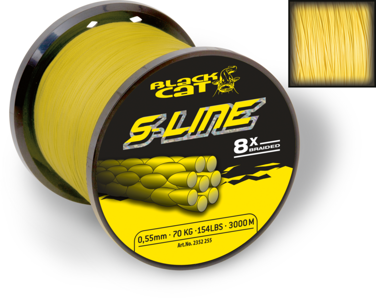 black cat 045mm s line l 3000m 50kg 110lbs yellow