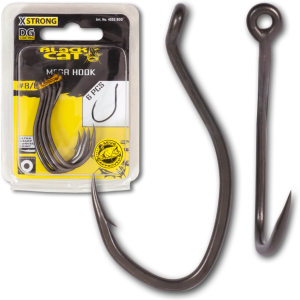 black cat 12 0 mega hook dg dg coating 6 pcs