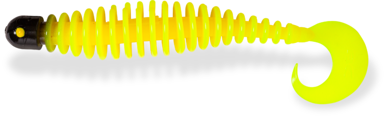 black cat 24g 17cm curly worm yellow zombie sinking