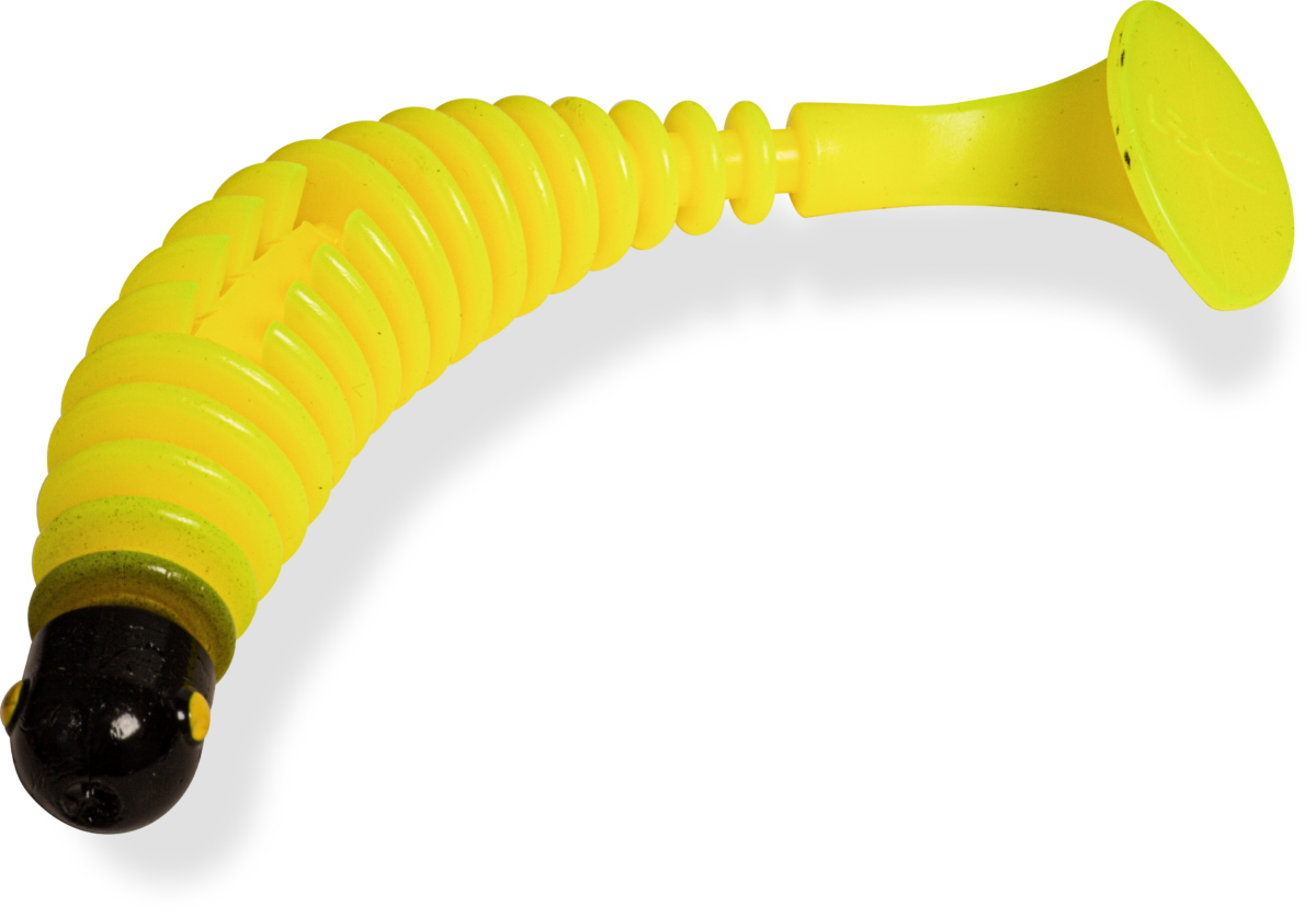 black cat 25g 17cm shad worm yellow zombie sinking