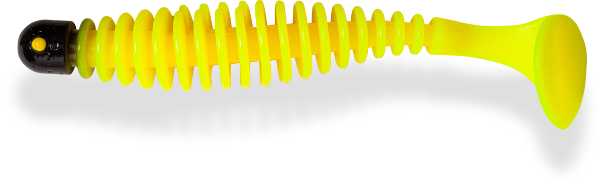 black cat 25g 17cm shad worm yellow zombie sinking