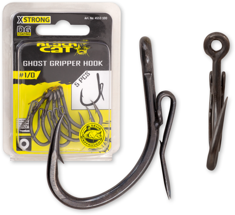 #3/0 Black Cat Ghost Gripper Hook DG DG coating 5pcs » Fish.bg | Хвани повече с Fish.bg