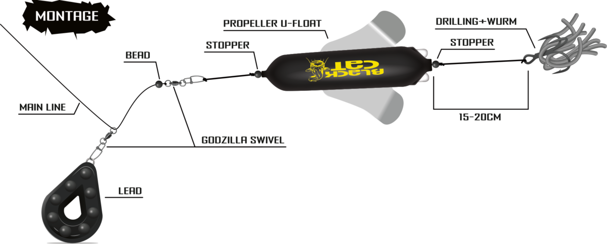 black cat 40g propeller u float silent