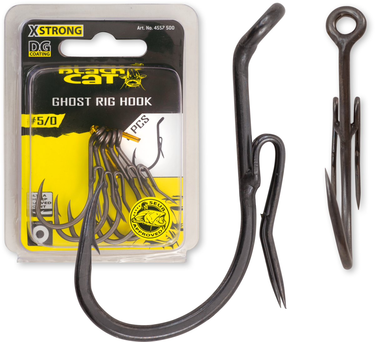 black cat 5 0 ghost rig hook dg dg coating 5 pcs