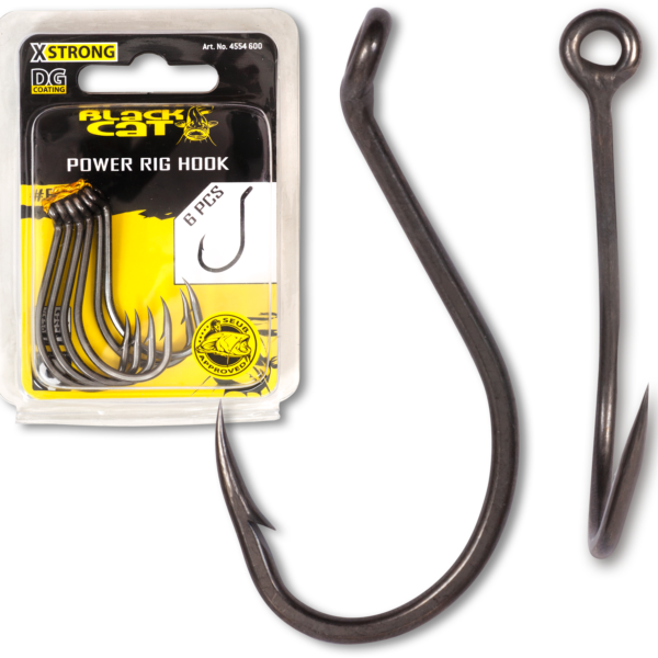 black cat 7 0 power rig hook dg dg coating 6 pcs