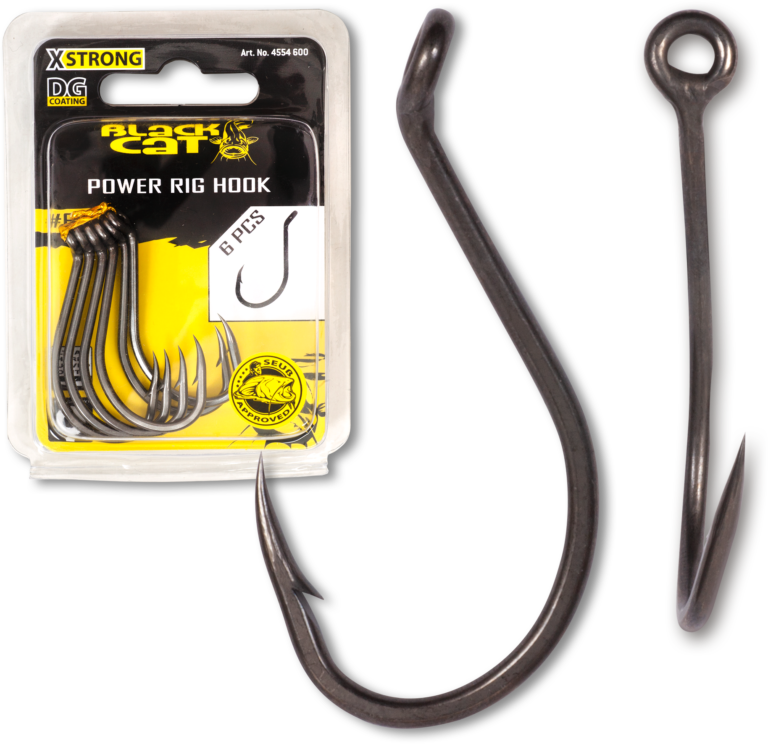 black cat 7 0 power rig hook dg dg coating 6 pcs