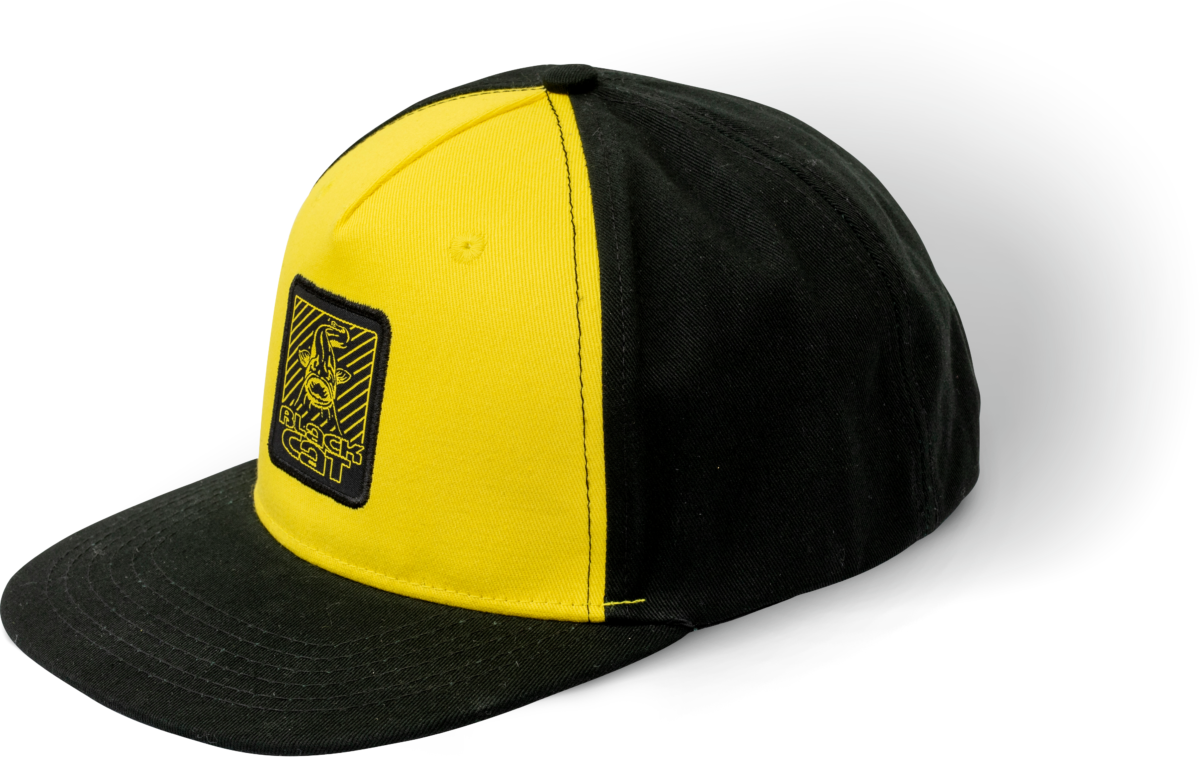black cat catfish hunter snapback i black