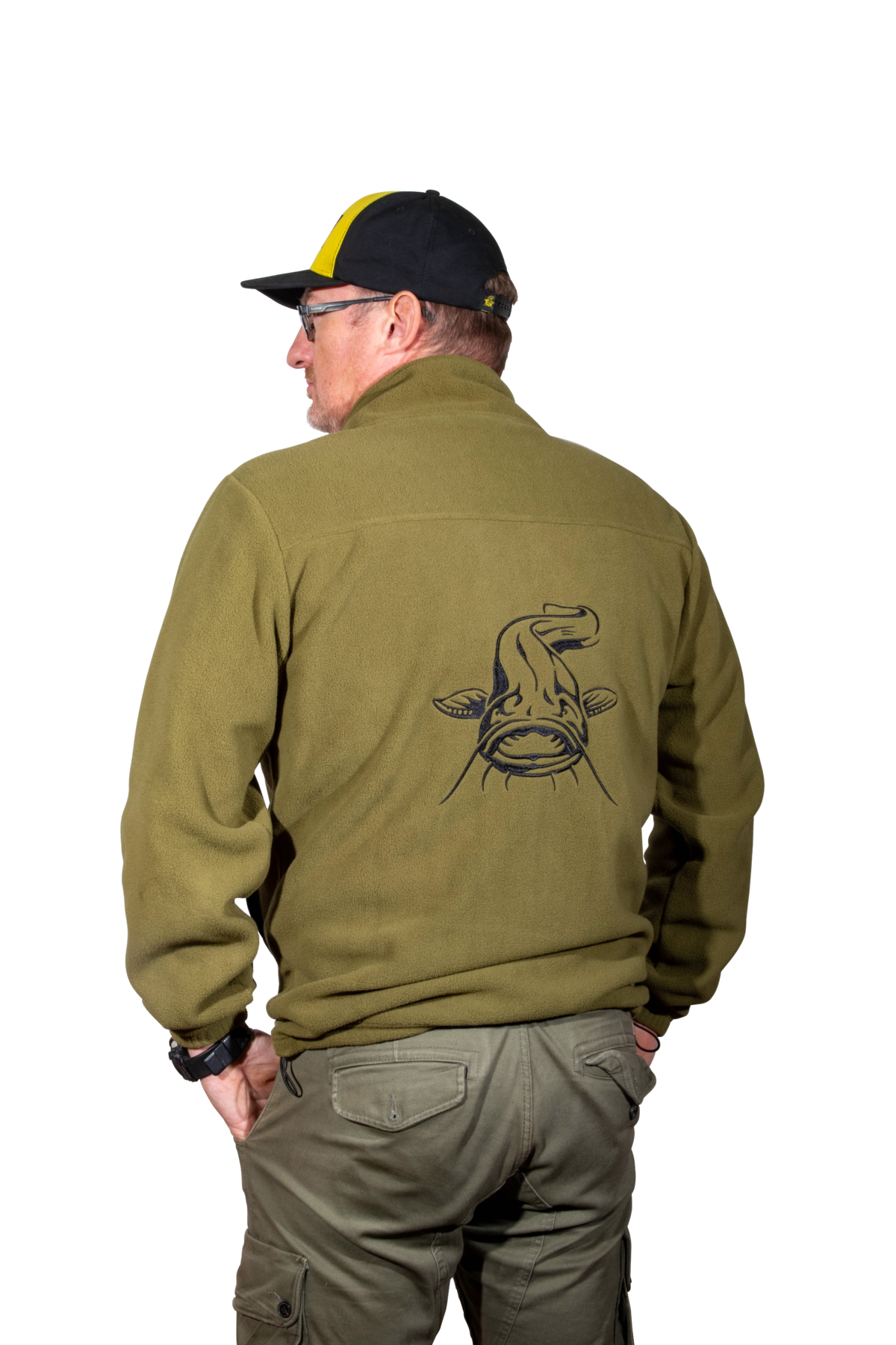 black cat fleece large