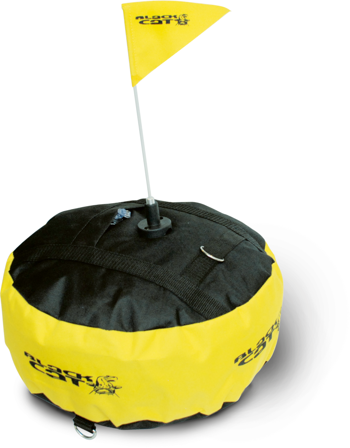 black cat marker buoy 33cm h 25cm black
