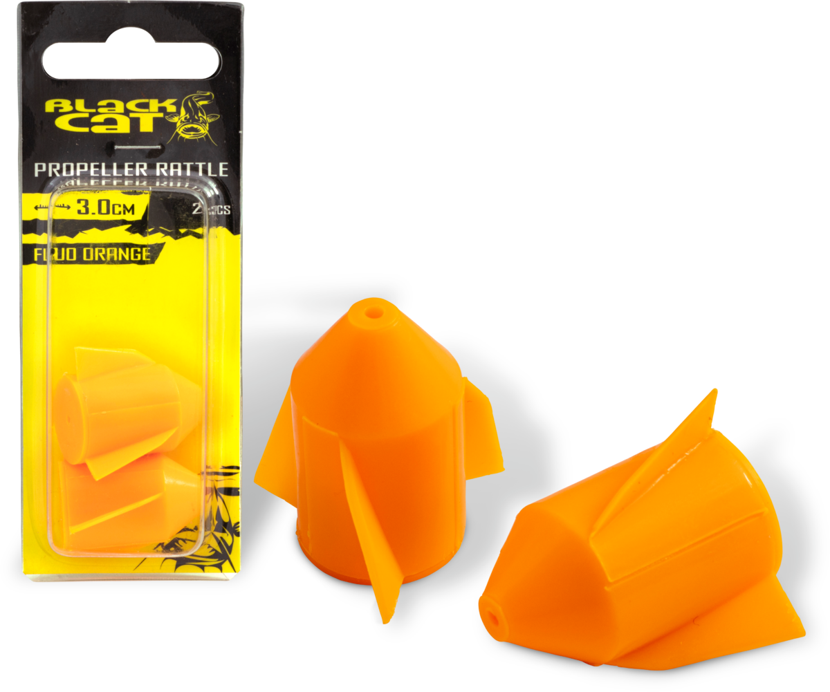 black cat propeller rattles l 24cm fluo orange 2 pcs