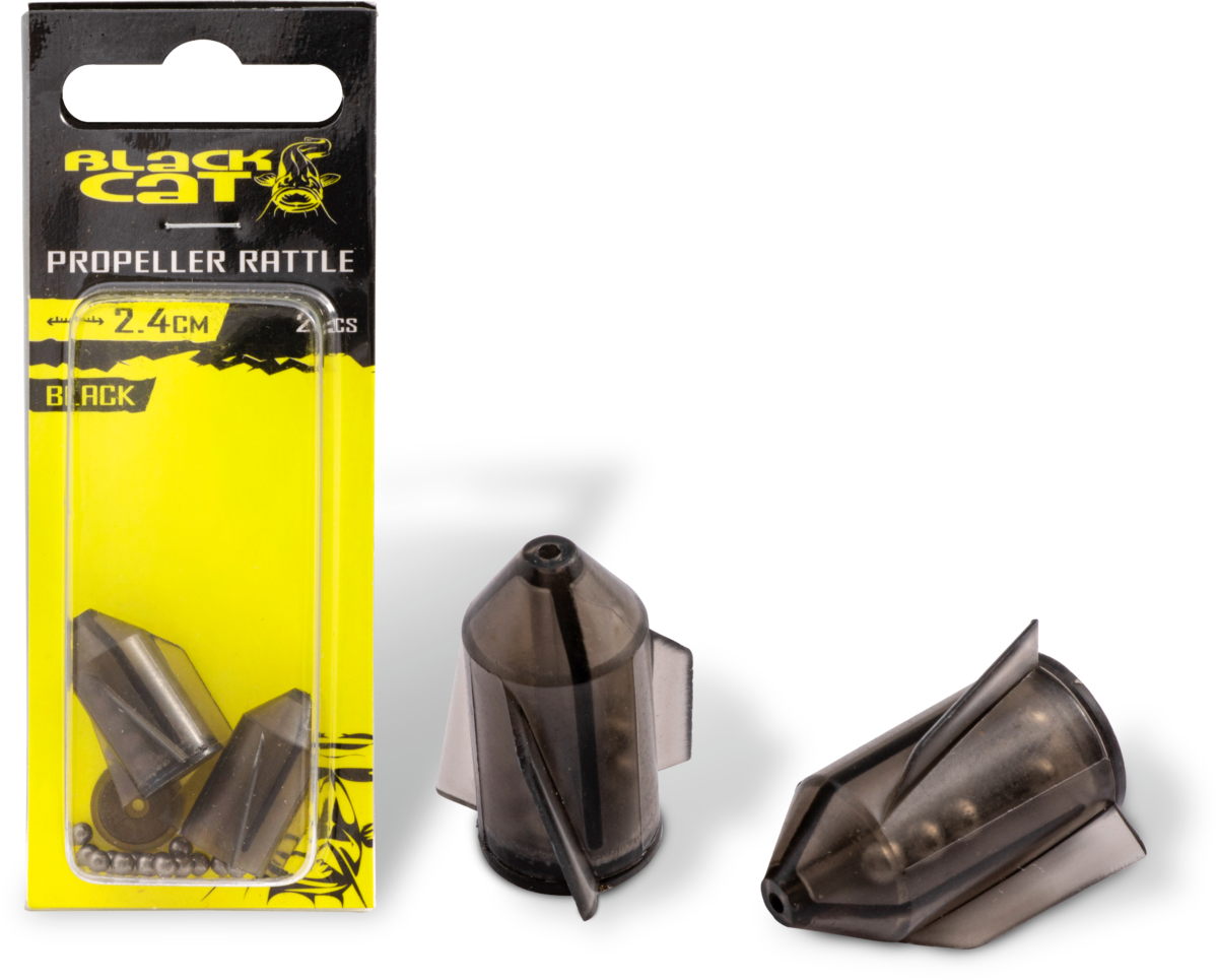 black cat propeller rattles l 30cm black 2 pcs