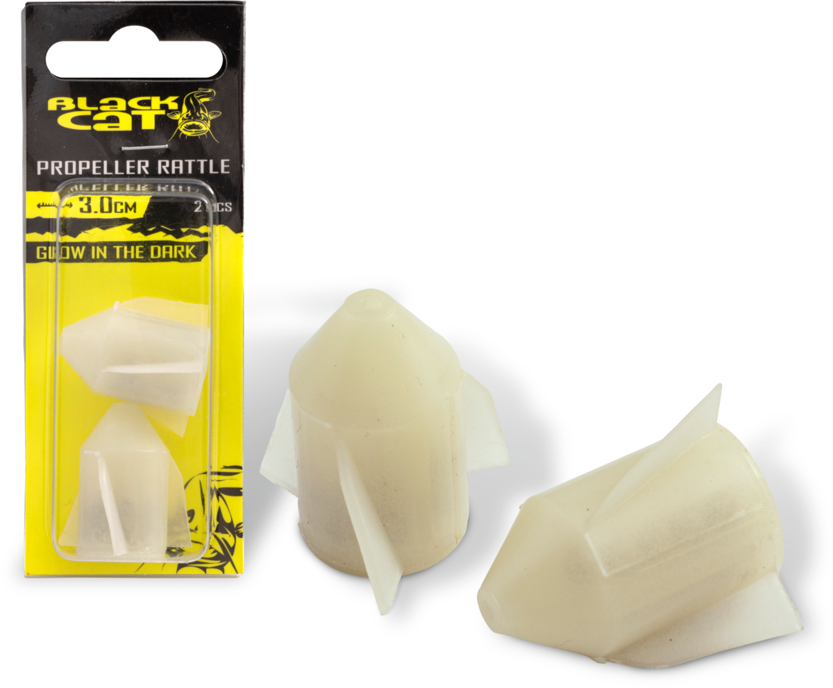 black cat propeller rattles l 30cm glow in the dark 2 pcs