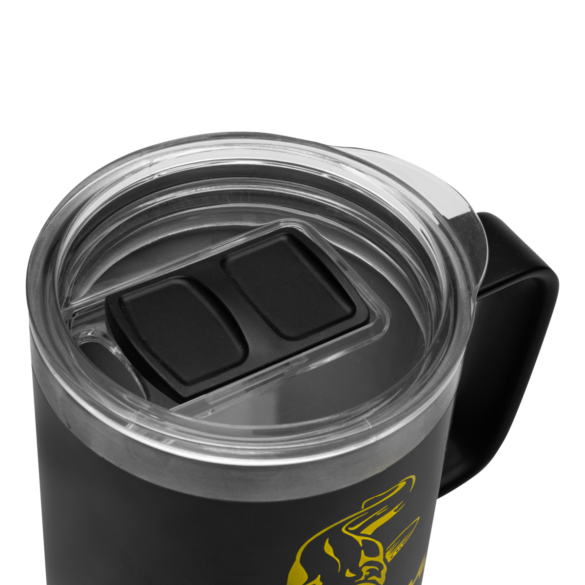 black cat stainless steel thermal mug