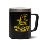 black cat stainless steel thermal mug