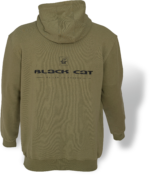black cat xl cat hoodie khaki