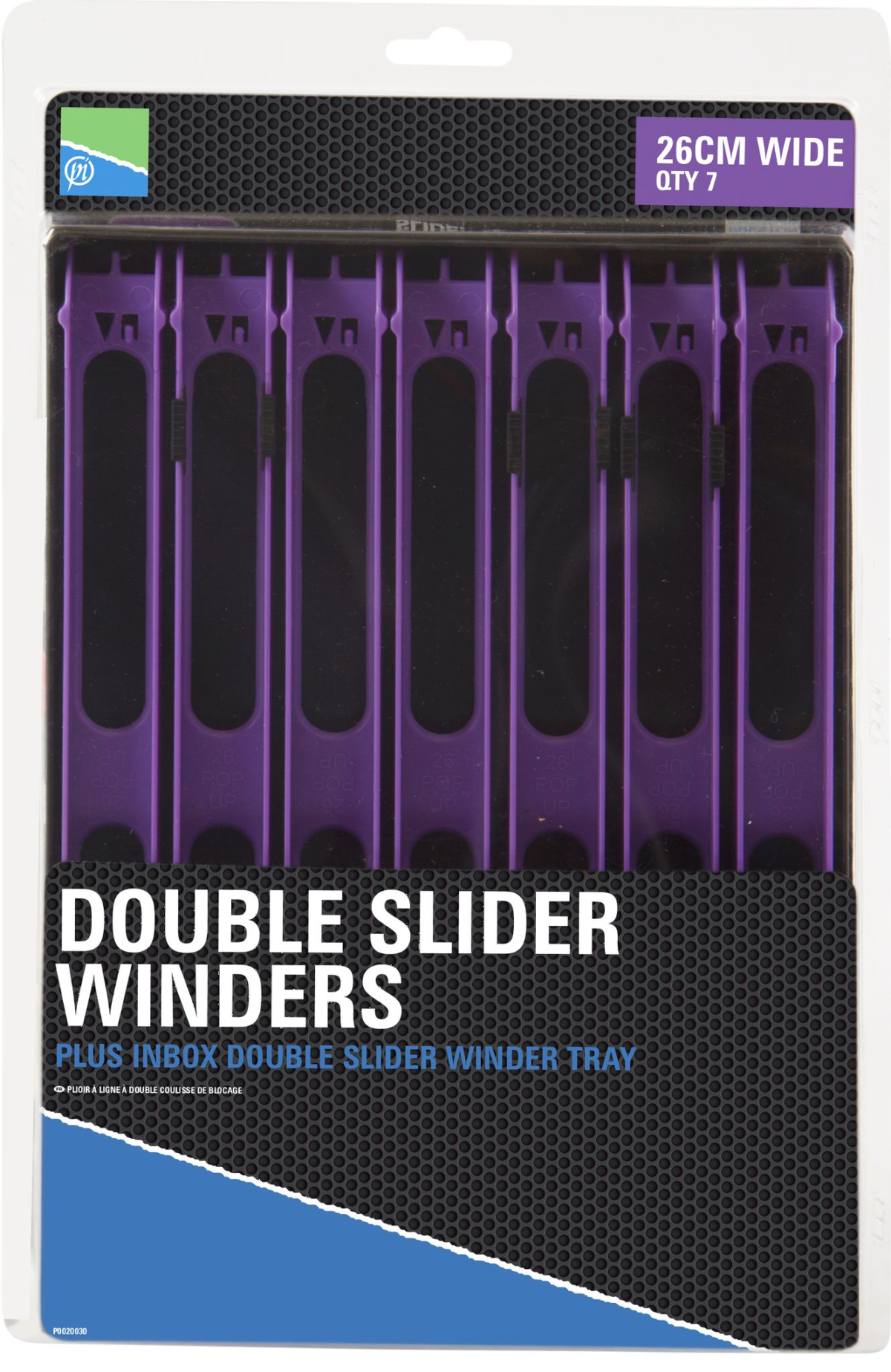 double slider winders 26cm orange
