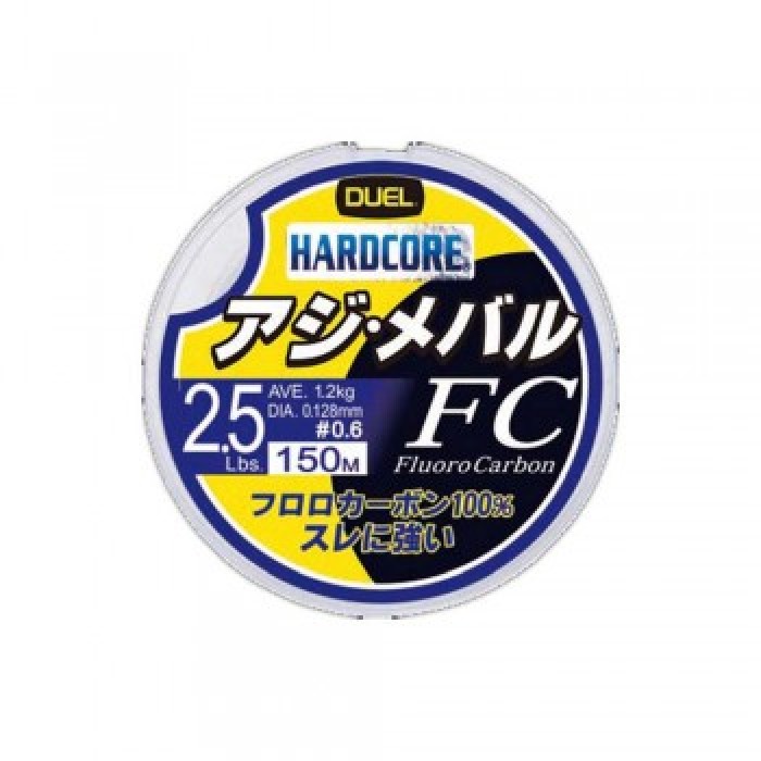 duel hardcore fc fluorokarbon 150m 2 0lb 0 117mm