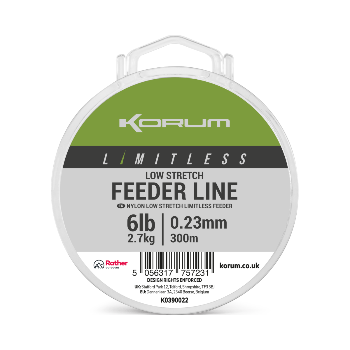limitless feeder line 300m   2 7kg 6lb 0 23