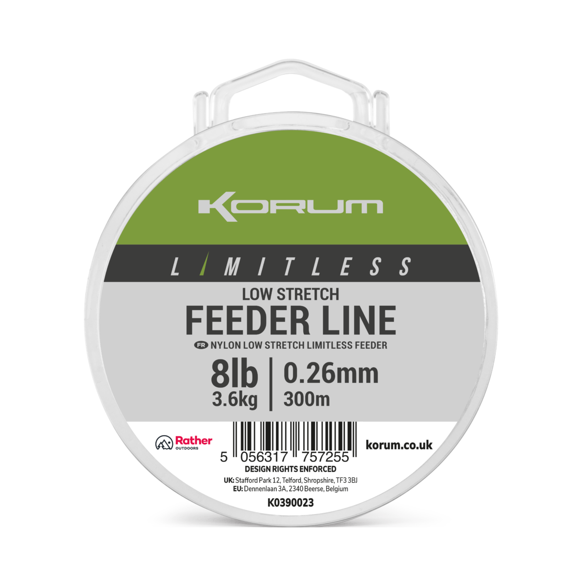 limitless feeder line 300m   3 6kg 8lb 0 28