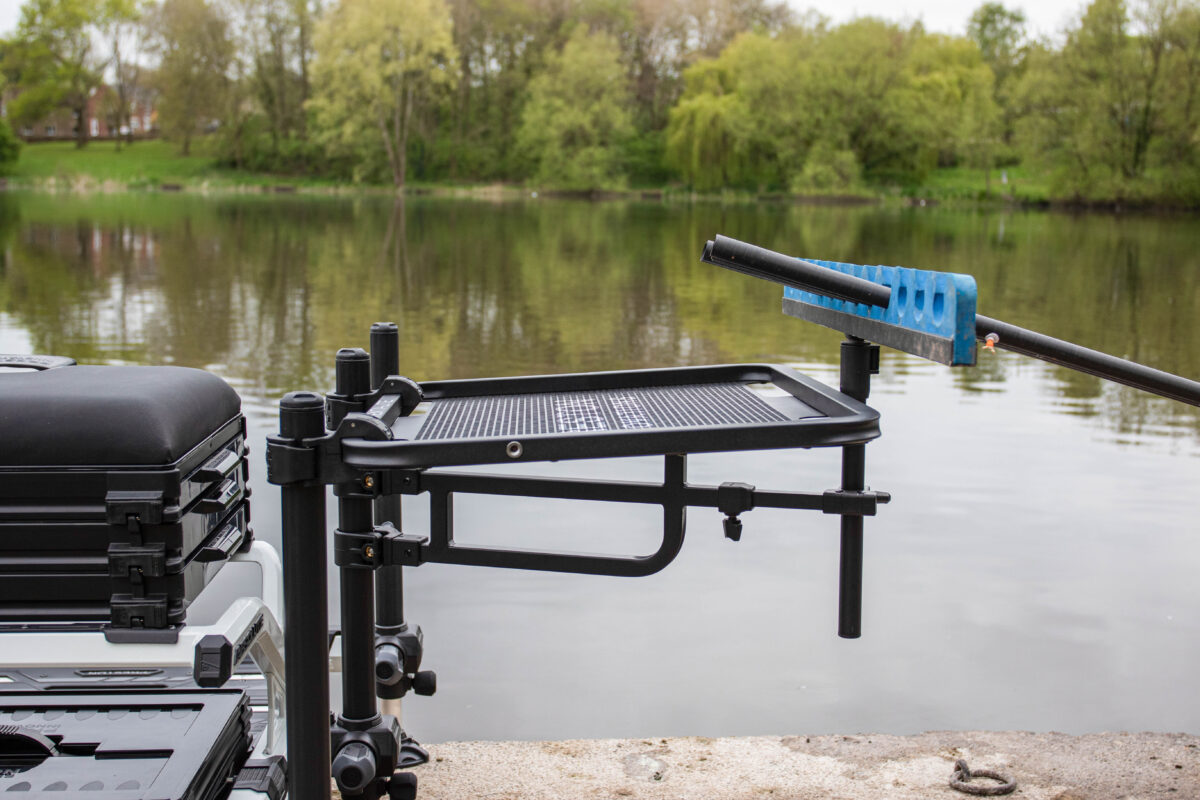 offbox side tray support accessory arm