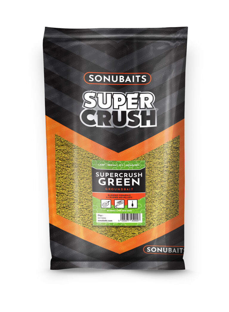 SONU SUPERCRUSH GREEN GROUNDBAIT (2KG) » Fish.bg | Хвани повече с Fish.bg
