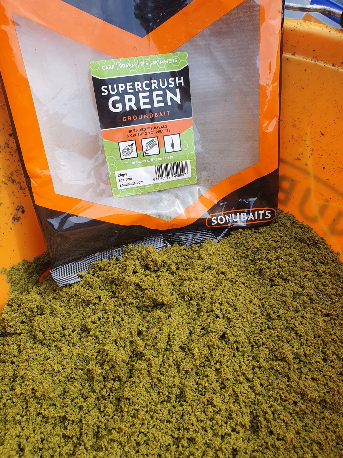 sonu supercrush green groundbait 2kg