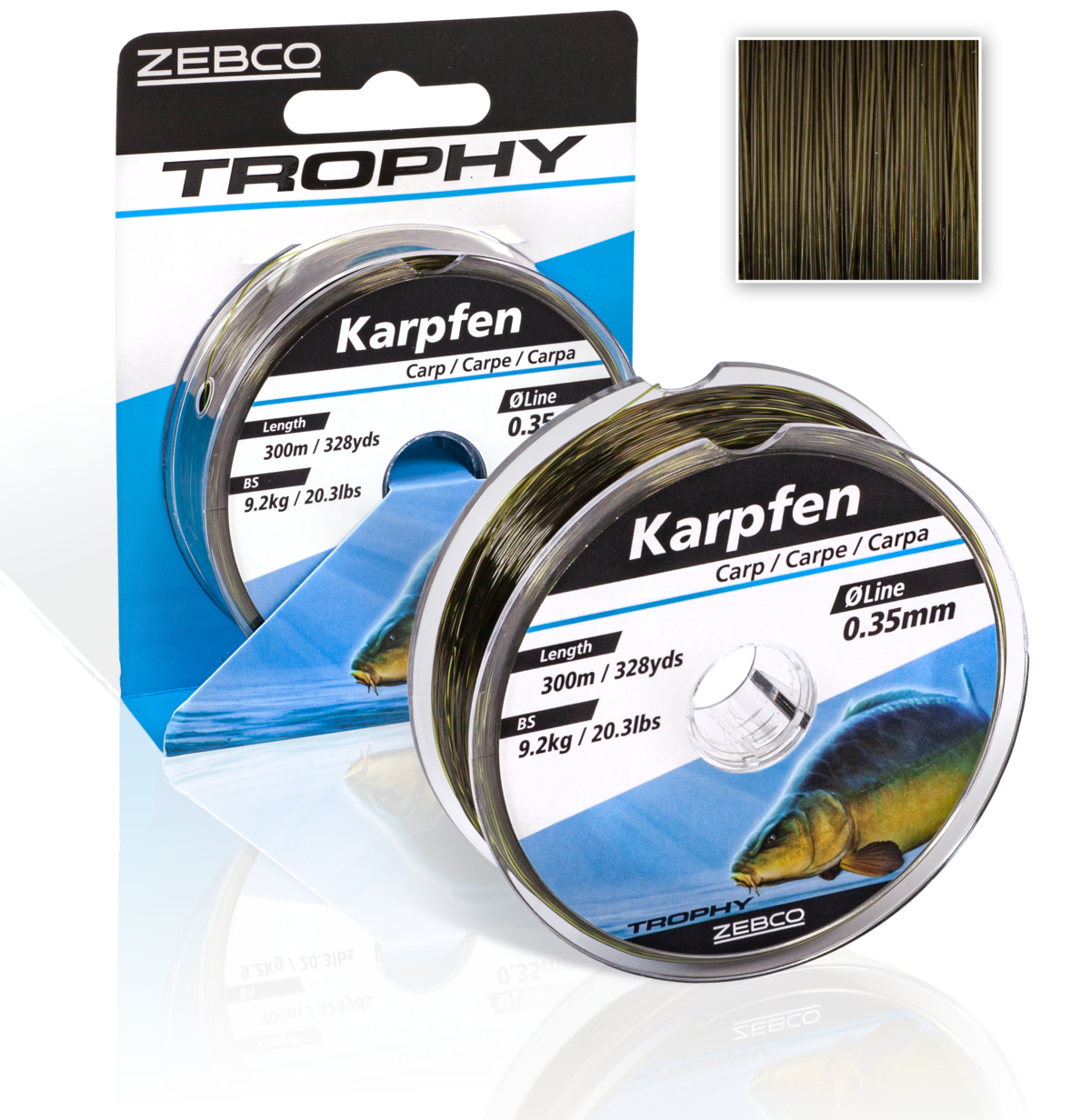 vlakno za ribolov 0 30mm zebco trophy karpfen 300m 6 9kg