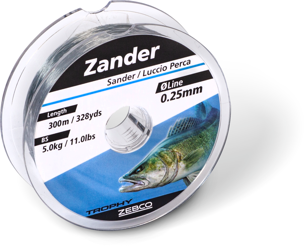 zebco 025mm trophy zander l 300m 328yds 50kg 110lbs grey