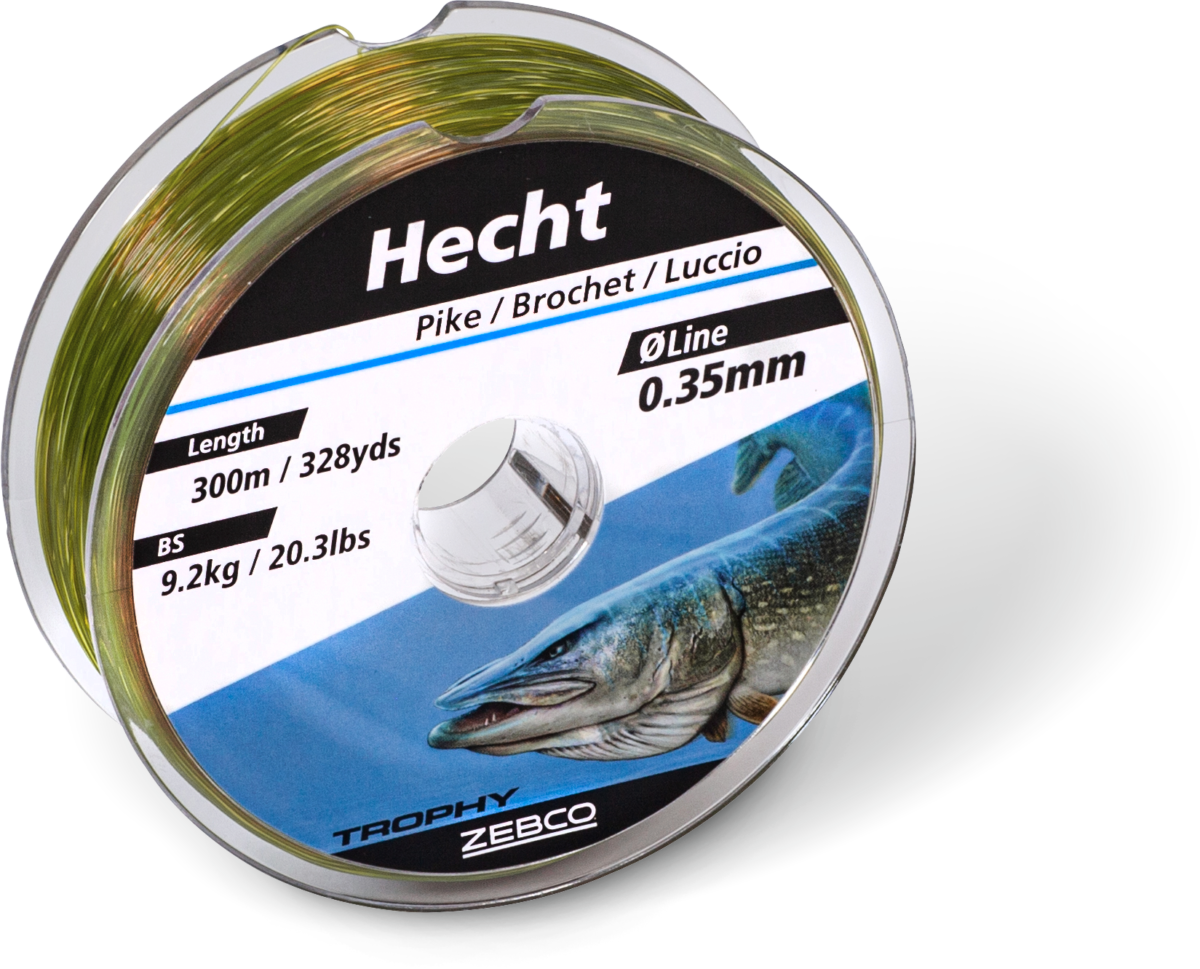 zebco 045mm trophy pike l 200m 219yds 149kg 329lbs green