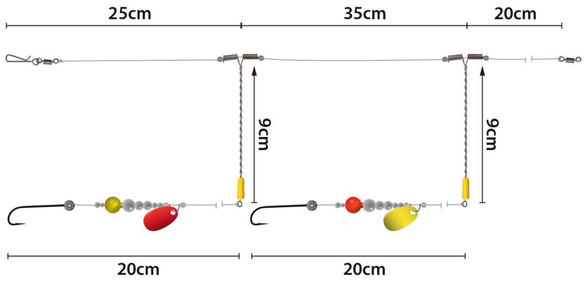zebco 1 1 flatty scratcher wiggle boat rig l 80cm 2 040mm mainline 050mm