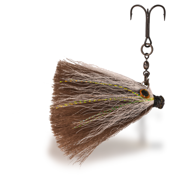 zebco 10g 6cm mouse jig head white brown 2